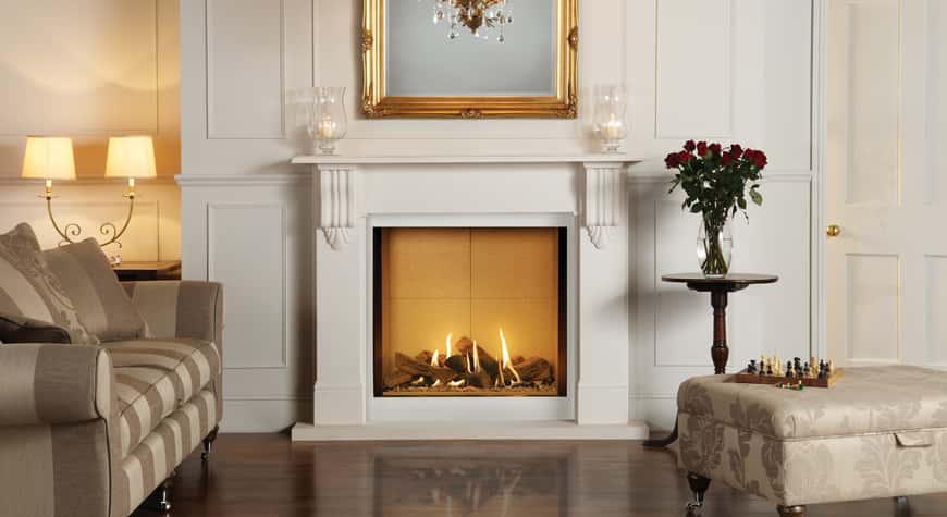 Riva2 800 with Limestone Corbel Mantle – Gas